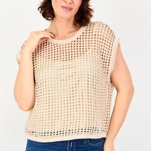 Steve Madden beige layered top NWT large